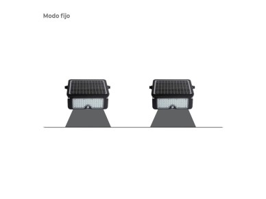 Solar wall mount 10w 1150lm rechargeable. presence sensor (2-8m) black color 27.5x19.6cm edm