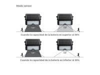 Candeeiro de parede solar 10w 1150lm recarregável. sensor de presença (2-8m) cor preta 27,5x19,6cm e Candeeiro de parede solar 10w 1150lm recarregável. sensor de presença (2-8m) cor preta 27,5x19,6cm e
