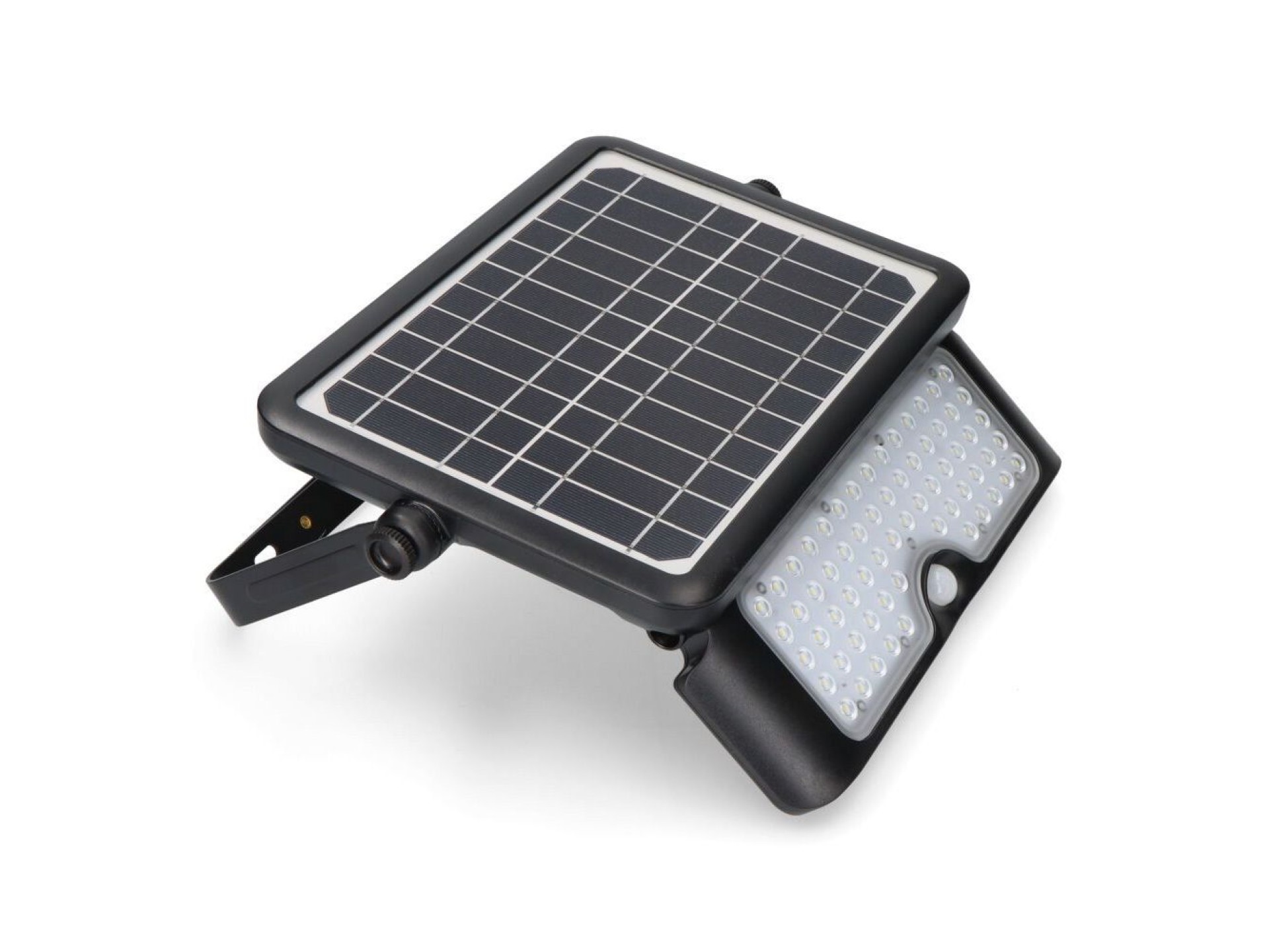 Candeeiro de parede solar 10w 1150lm recarregável. sensor de presença (2-8m) cor preta 27,5x19,6cm e