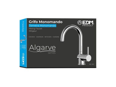 Grifo monomando de cocina ca�o alto serie algarve