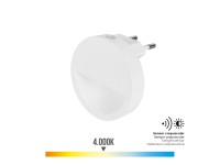 Led night lamp 0.5w 5lm 4000k rou. w/visor. edm