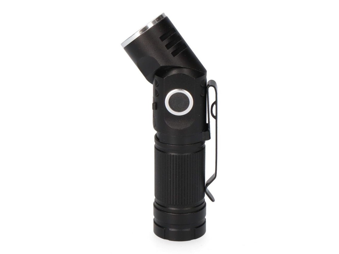 Mini linterna led nano vortex, direccionable, aluminio, recargable, 8w 450 lm