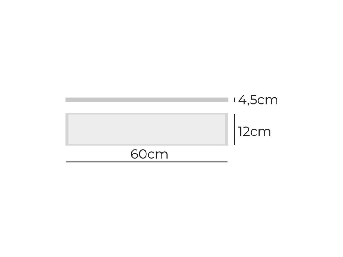 Regleta led 25 w 4000 k luz dia 2500 lm 12 x 60 x 4,5 cm