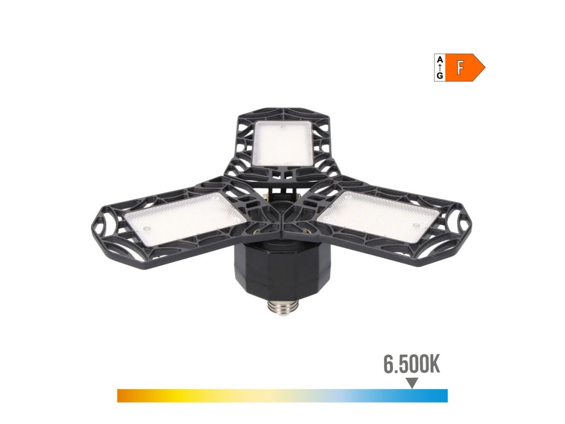 Bombilla "leaf" led e27 60w 6400lm 6500k luz fria ø26,5x12cm edm