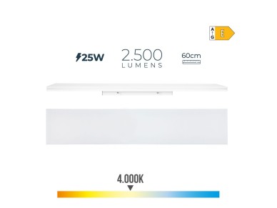 Regleta led 25 w 4000 k luz dia 2500 lm 12 x 60 x 4,5 cm Regleta led 25 w 4000 k luz dia 2500 lm 12 x 60 x 4,5 cm