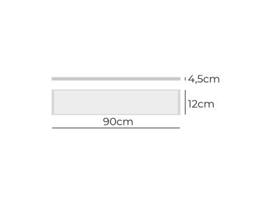 Regleta led 35 w 4000 k luz dia 3600 lm 90 x 4.5 x 12 cm Regleta led 35 w 4000 k luz dia 3600 lm 90 x 4.5 x 12 cm