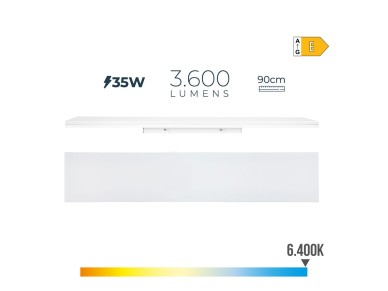 Regleta led 35 w 6400 k luz fria 3600 lm 12 x 90 x 4,5 cm