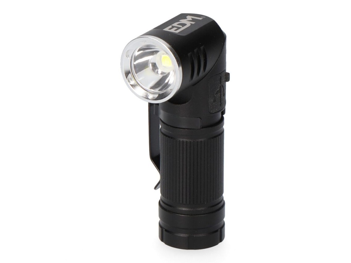 Mini linterna led nano vortex, direccionable, aluminio, recargable, 8w 450 lm
