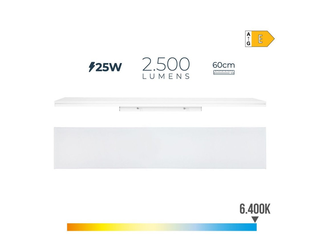 Led strip 25w 6400k cold light 2500lm 60x4,5x12cm edm