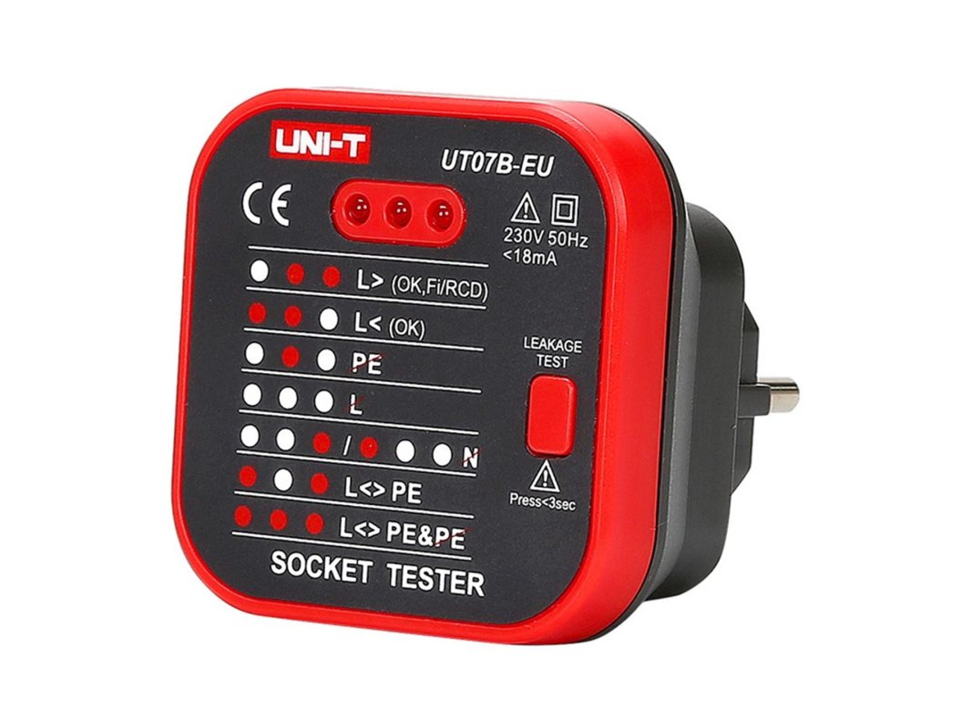 Comprobador de tomas de corriente UNI-T UT07B-EU