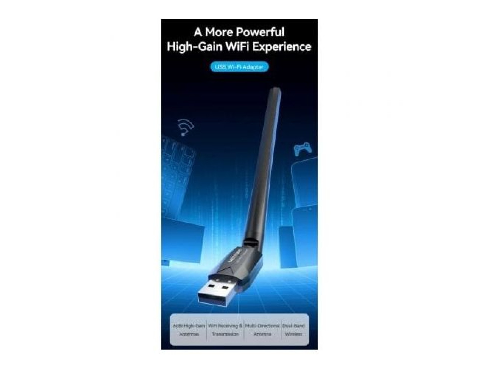 Adaptador USB - WiFi Convention KDTB0/ 650Mbps