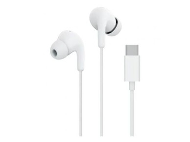 Fones de ouvido Xiaomi Type-C intra-auriculares com microfone/ USB Type-C/ Branco