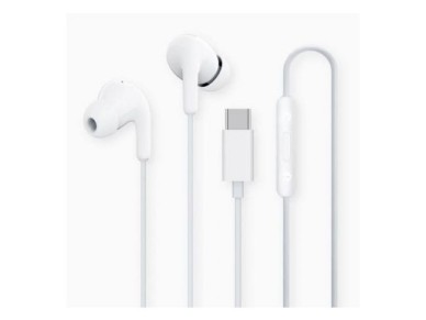 Fones de ouvido Xiaomi Type-C intra-auriculares com microfone/ USB Type-C/ Branco