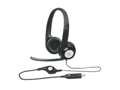 Logitech H390 Headphones/ with Microphone/ USB/ Black