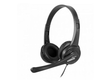 Fones de ouvido USB NGS VOX505 com microfone, USB, preto