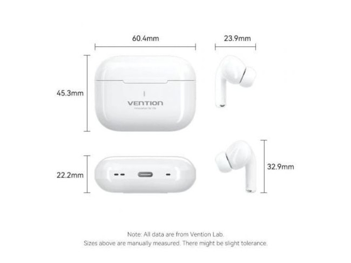 Vention Echo Lite E11 Bluetooth Headphones with Charging Case / 6h Battery Life / White