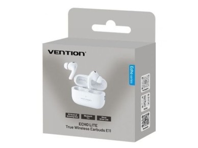 Vention Echo Lite E11 Bluetooth Headphones with Charging Case / 6h Battery Life / White Vention Echo Lite E11 Bluetooth Headphones with Charging Case / 6h Battery Life / White