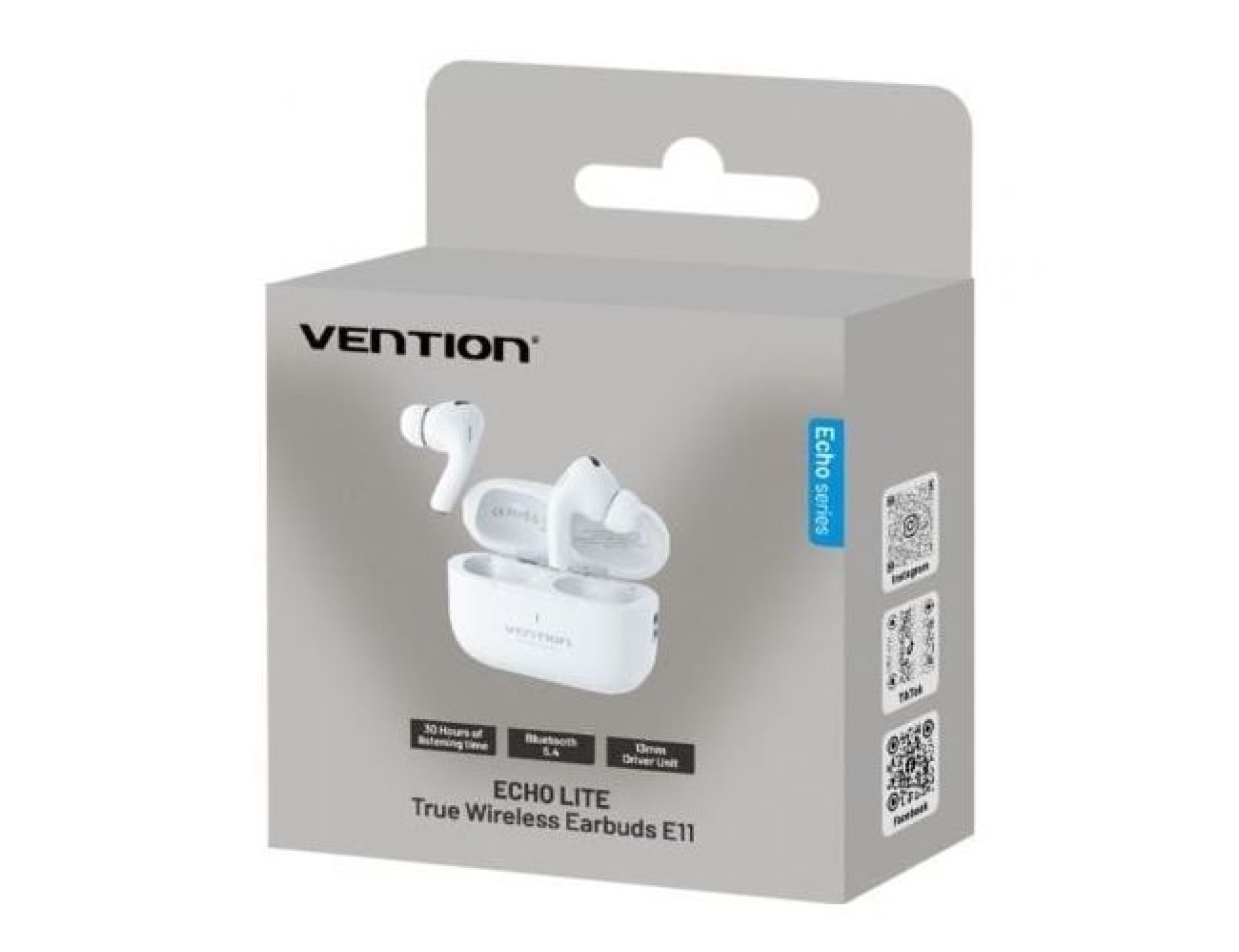 Vention Echo Lite E11 Bluetooth Headphones with Charging Case / 6h Battery Life / White