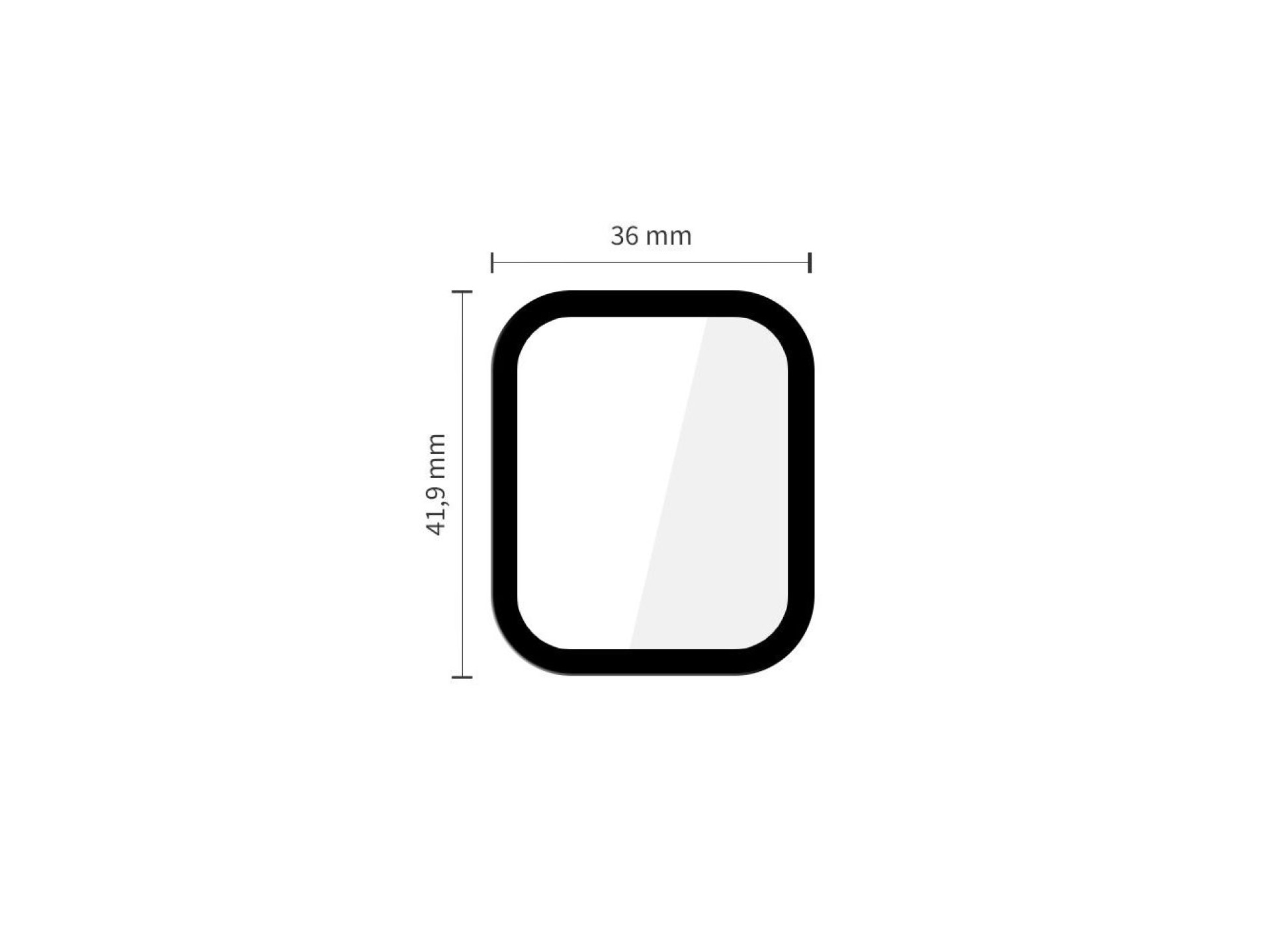 Paquete de 2 protectores de pantalla Tech-Protect Glass Flex+ para Apple Watch de 44 mm - negro
