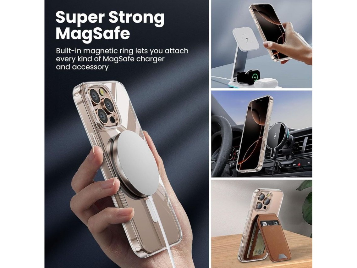 Funda TP Flex MagSafe para iPhone 16 Pro Max - Transparente