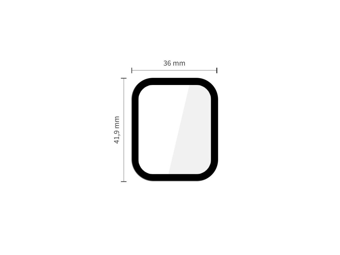 Paquete de 2 protectores de pantalla Tech-Protect Glass Flex+ para Apple Watch de 44 mm - negro