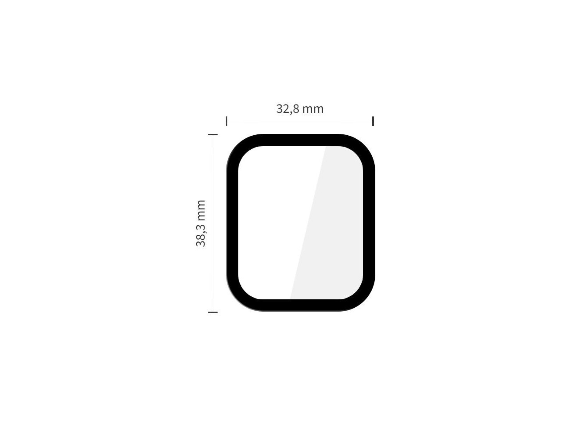 Tech-Protect Glass Flex+ (pacote com 2) para Apple Watch 40mm - Preto