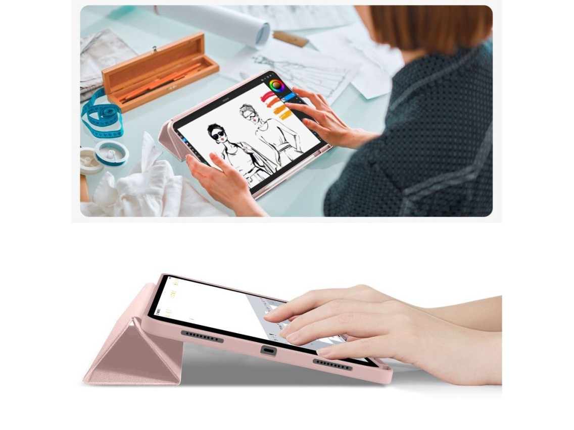 Capa Tech-Protect SC Pen para iPad Pro 11” 5/6 2024-2025 - Rosa