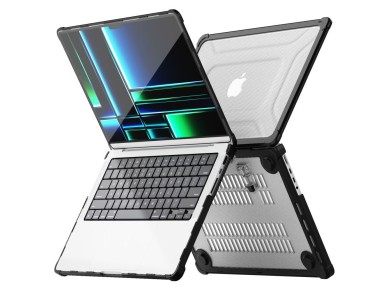 Capa Tech-Protect SmartShell Pro para Macbook Pro 14 M1 / ??M2 / M3 / M4 / M5 2021-2025 - preta e tr