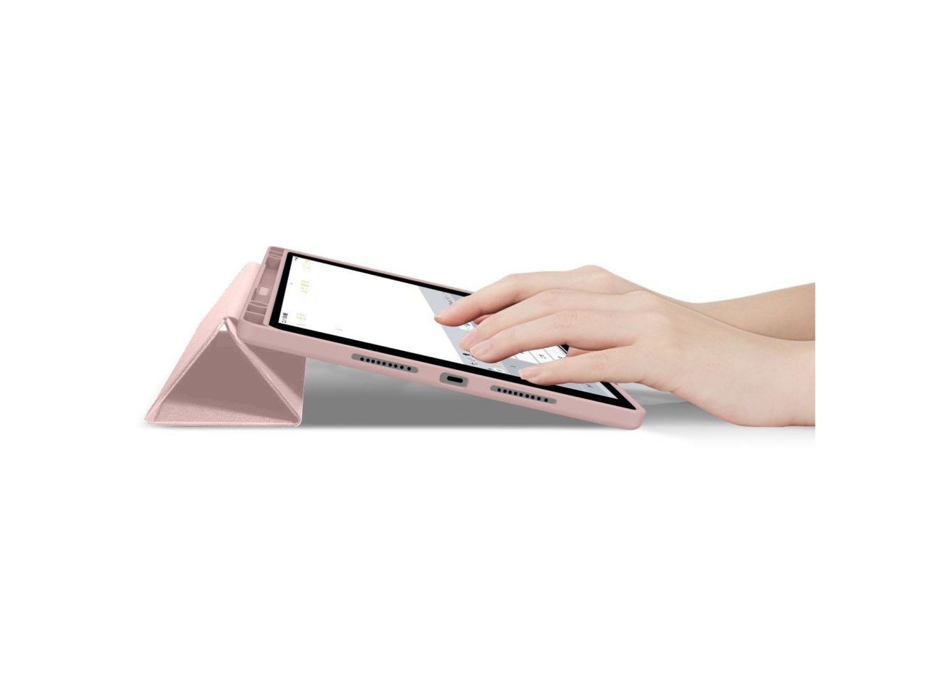Capa protetora TechProtect SmartCase para Lenovo Idea Tab Plus 12.1 TB-361 - Rosa