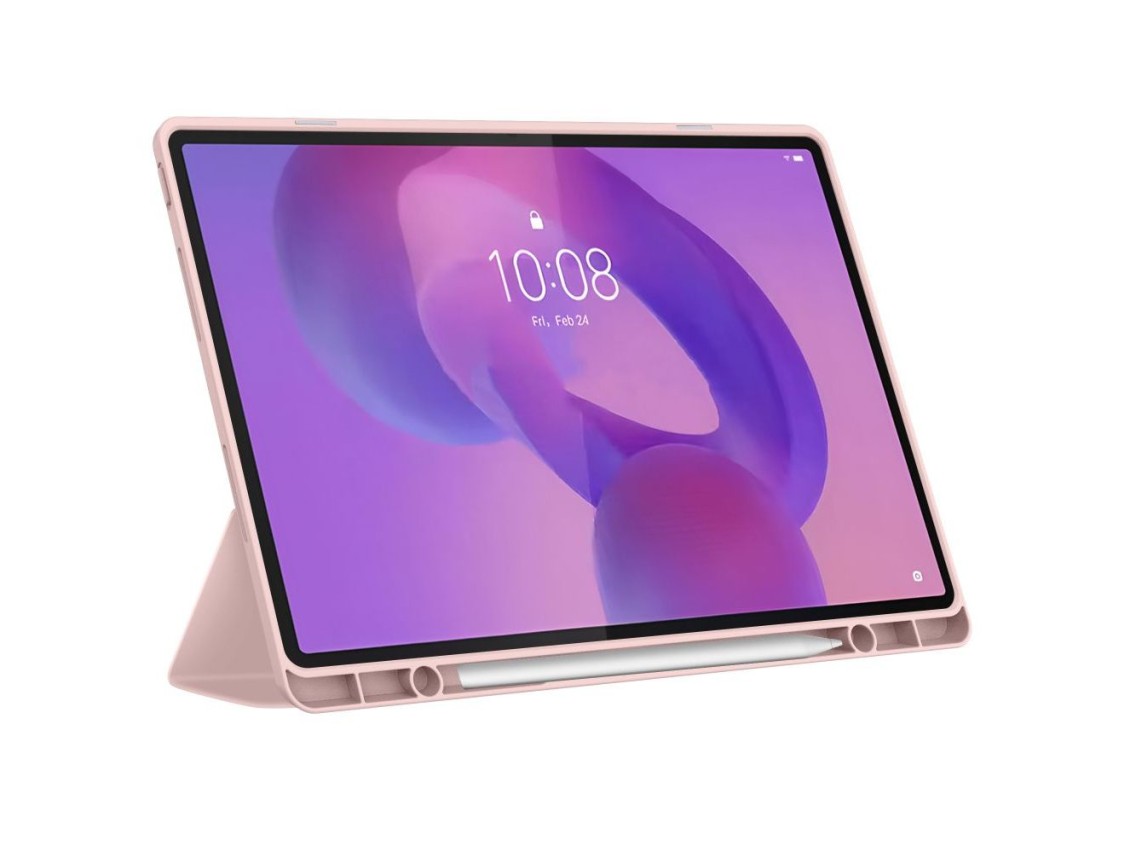 Capa protetora TechProtect SmartCase para Lenovo Idea Tab Plus 12.1 TB-361 - Rosa