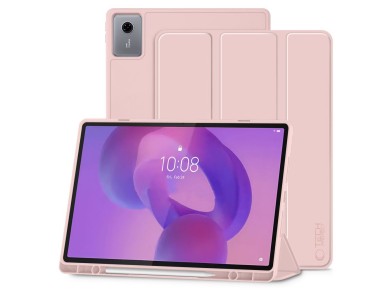 Capa protetora TechProtect SmartCase para Lenovo Idea Tab Plus 12.1 TB-361 - Rosa