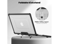 Capa Tech-Protect SmartShell Pro para Macbook Pro 14 M1 / ??M2 / M3 / M4 / M5 2021-2025 - preta e tr