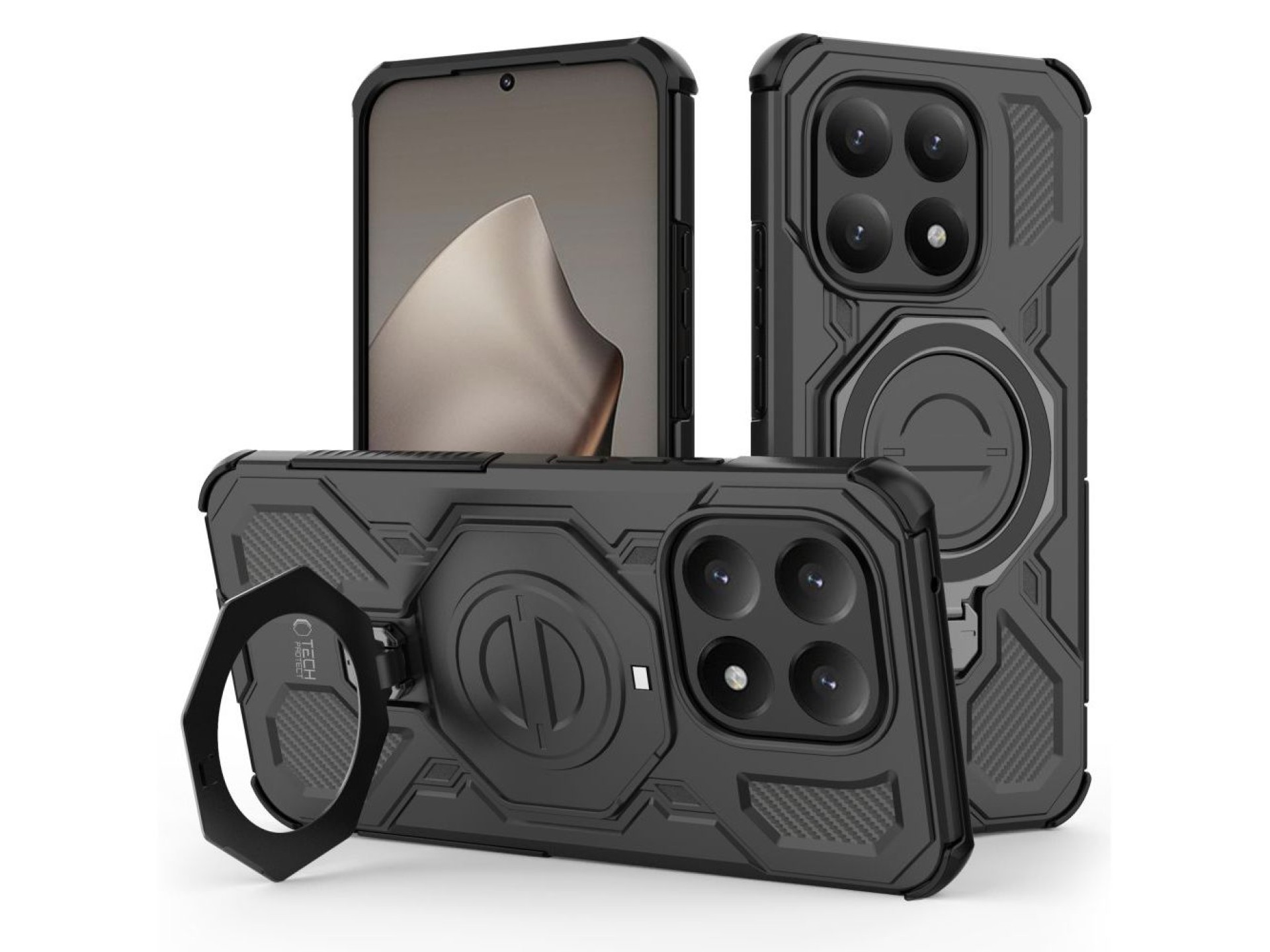 Funda Tech-Protect TacticStand MagSafe para Xiaomi 15T - negra