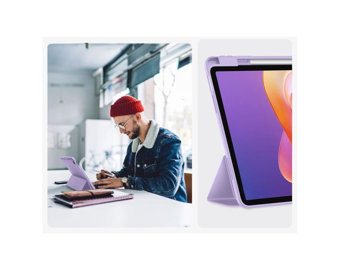 Capa Tech-Protect SmartCase Pen para Xiaomi Redmi Pad 2 11.0 - roxa