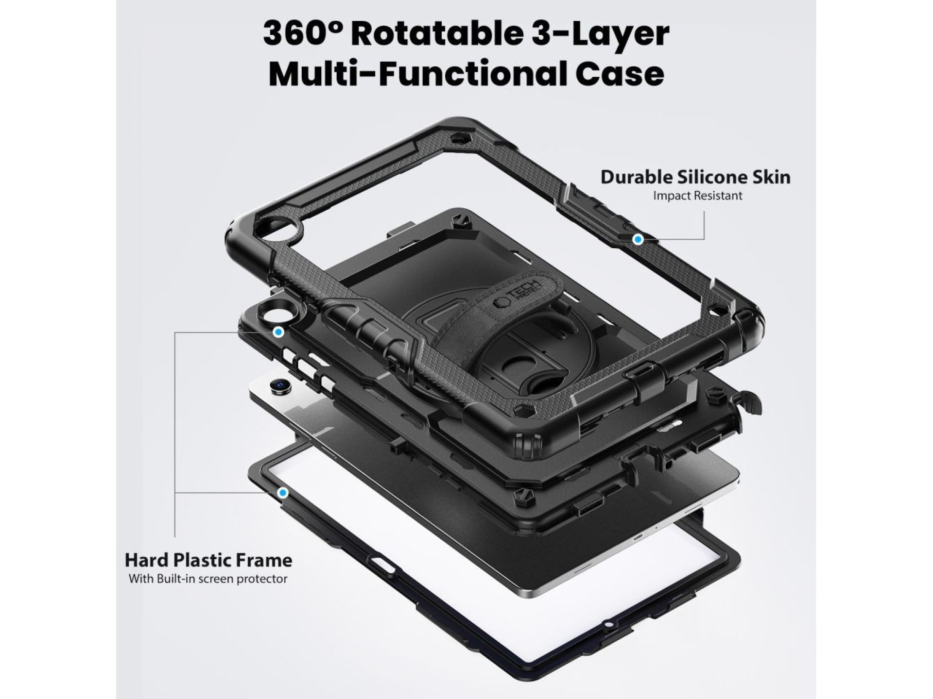 Capa Tech-Protect Solid para Samsung Galaxy Tab A9+ / A11+ Plus 11.0 X210 / X215 / X216 / X230 / X23