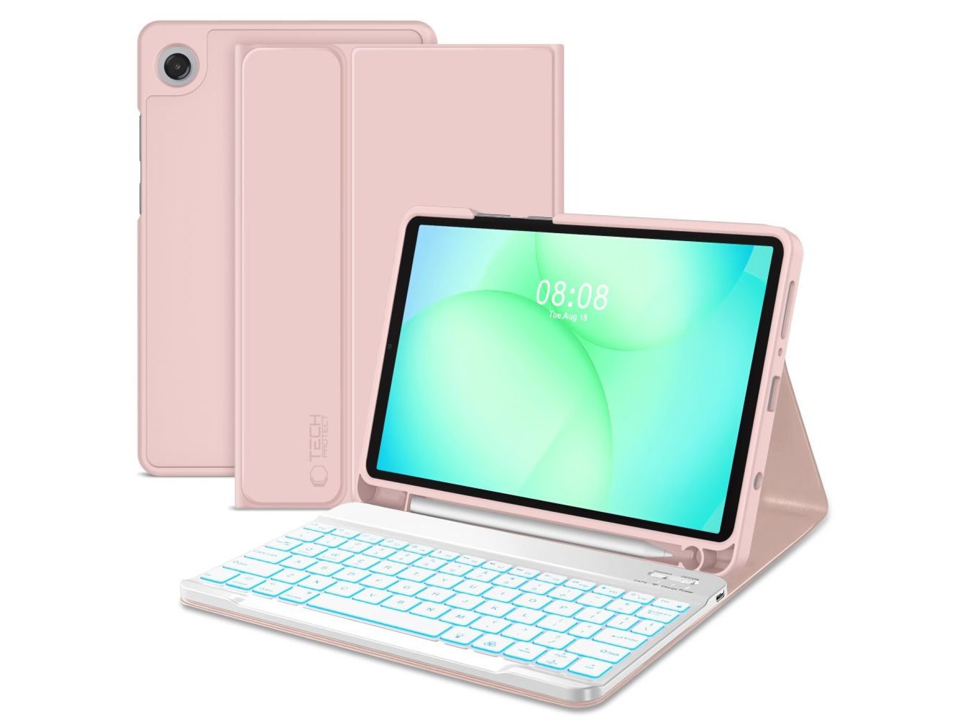 Capa Tech-Protect SC Pen para Samsung Galaxy Tab A9 / A11 8.7 X110 / X115 / X133 / X135 - Rosa