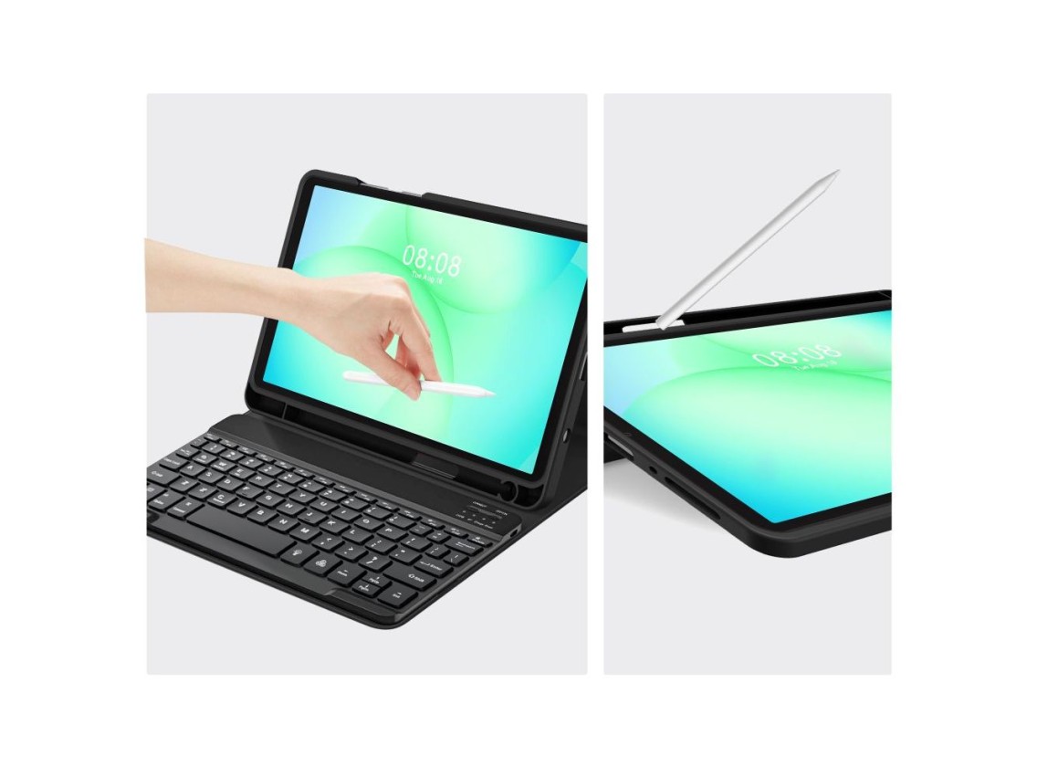 Capa Tech-Protect SC Pen para Samsung Galaxy Tab A9 / A11 8.7 X110 / X115 / X133 / X135 - Preta