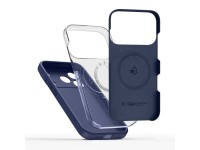 Capa de silicone Tech-Protect MagSafe para iPhone 17 Pro - Azul Marinho Capa de silicone Tech-Protect MagSafe para iPhone 17 Pro - Azul Marinho