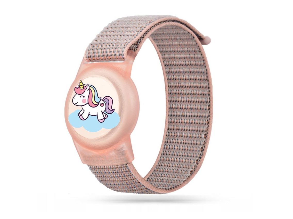 Pulseira de nylon Tech-Protect para Apple AirTag 1/2 - Rosa
