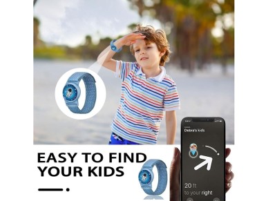 Pulseira de nylon Tech-Protect para Apple AirTag 1/2 - Azul