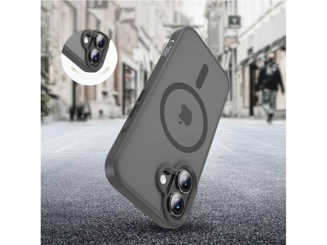 Capa Tech-Protect MagMat MagSafe para iPhone 17 - Cinza