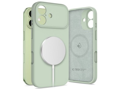 Funda de silicona Tech-Protect MagSafe para iPhone 17 - Verde Funda de silicona Tech-Protect MagSafe para iPhone 17 - Verde