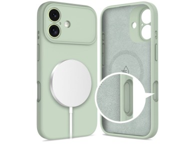 Funda de silicona Tech-Protect MagSafe para iPhone 17 - Verde Funda de silicona Tech-Protect MagSafe para iPhone 17 - Verde