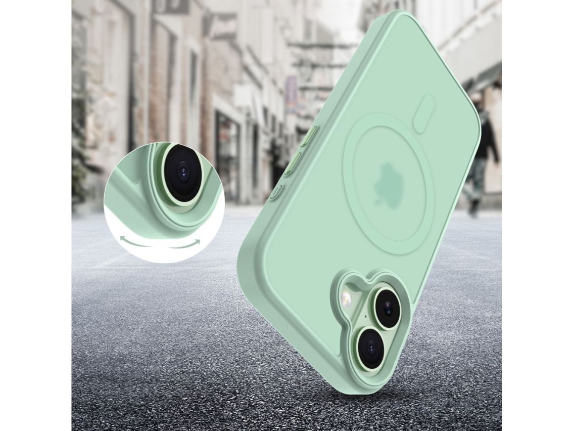 Tech-Protect MagMat MagSafe Case for iPhone 17 - Transparent Green