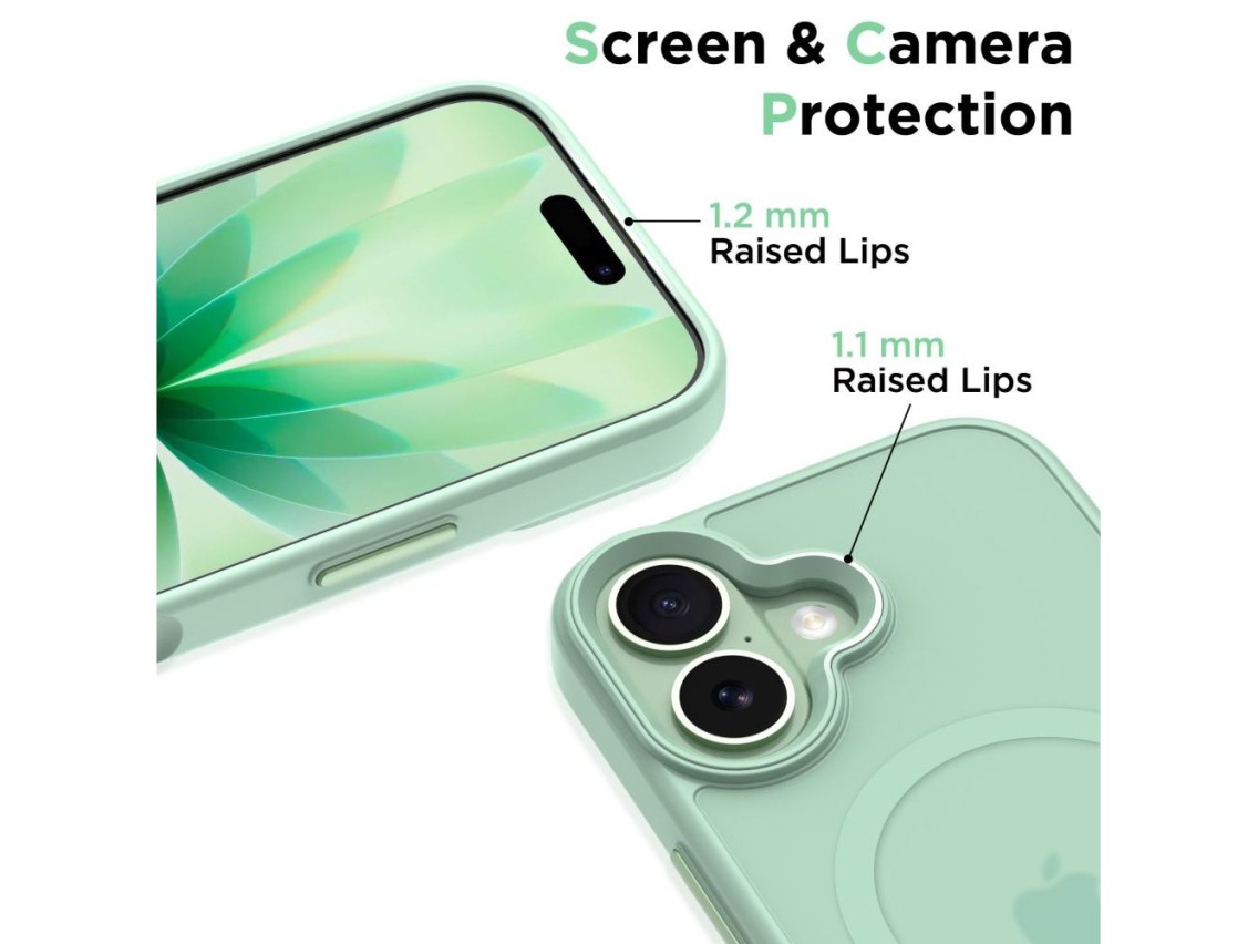 Tech-Protect MagMat MagSafe Case for iPhone 17 - Transparent Green