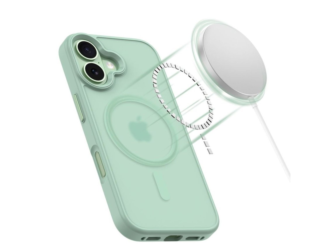 Tech-Protect MagMat MagSafe Case for iPhone 17 - Transparent Green
