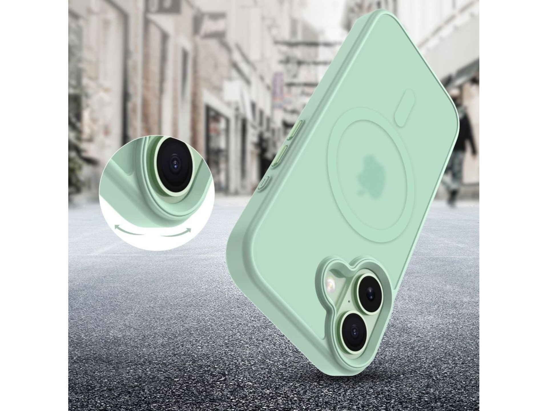 Tech-Protect MagMat MagSafe Case for iPhone 17 - Transparent Green