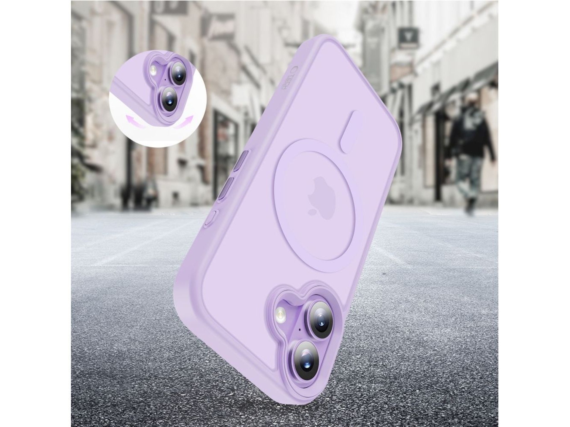 Tech-Protect MagMat MagSafe Case for iPhone 17 - Purple