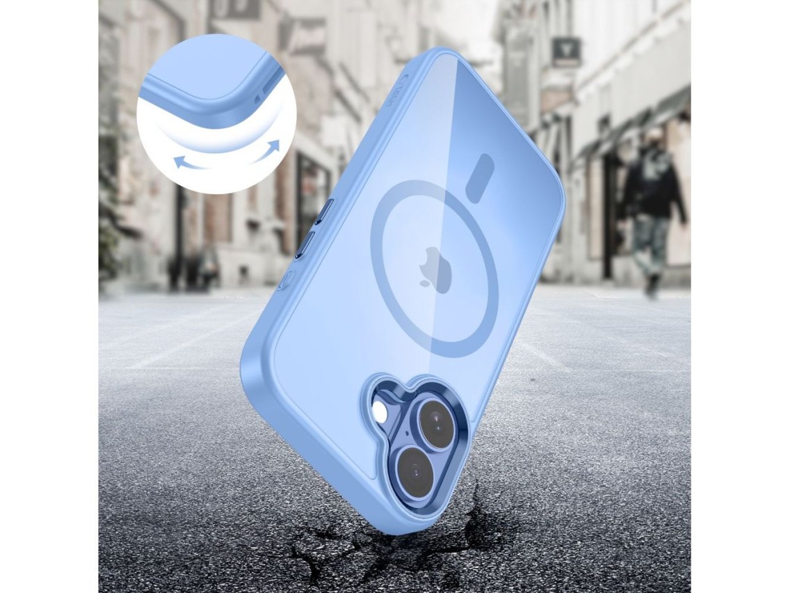 Tech-Protect MagMat MagSafe Case for iPhone 17 - Transparent Blue