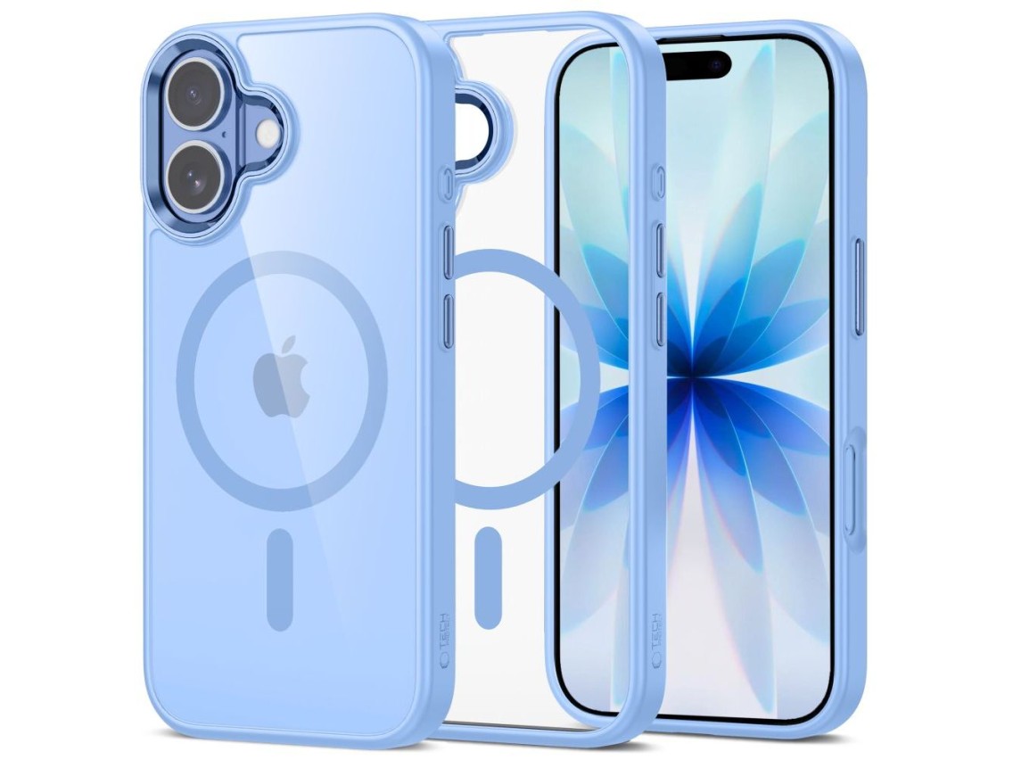 Tech-Protect MagMat MagSafe Case for iPhone 17 - Transparent Blue